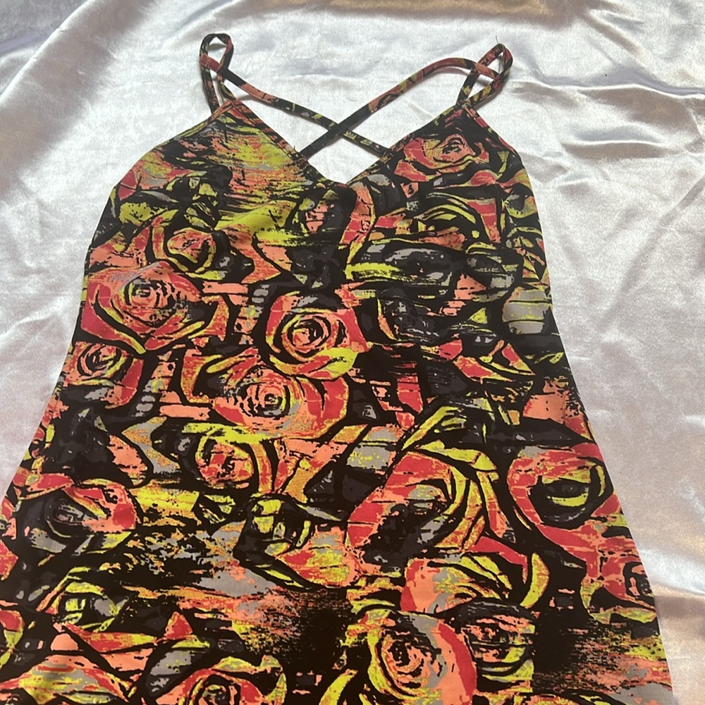 NWOT Floral Midi Colorful Dress - Picture 8 of 9